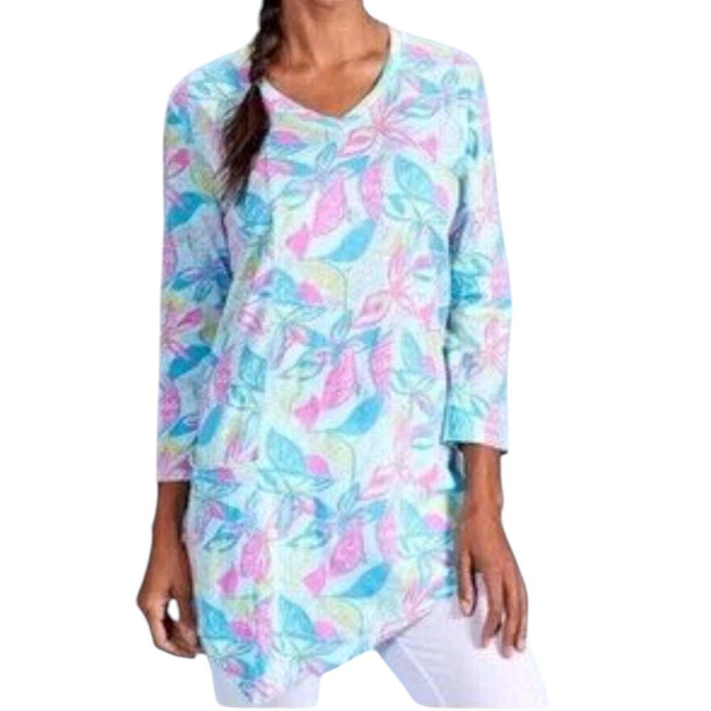 Fresh Produce Beach Side Blooms Ella Tunic Top Sz Large